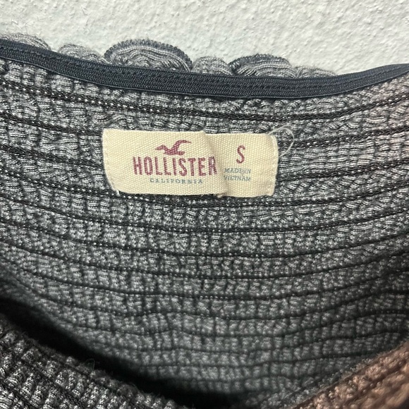 Hollister Navy Gray Knit Mini Dress. Small - Picture 3 of 5
